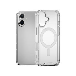 4smarts Funda Híbrida Ibiza para Apple iPhone 16, 15,5 cm (6.1"), Transparente, Compatible con MagSafe, Protección contra Caídas MIL-STD-810G, 541182