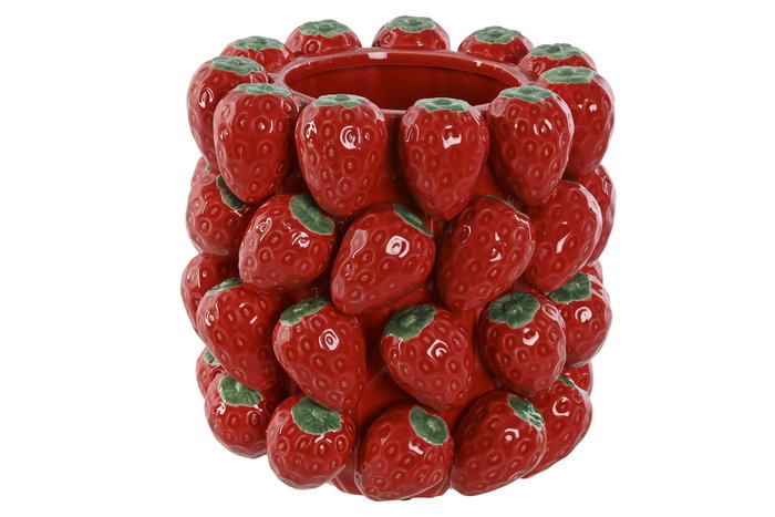 DKD Home Decor Jarron Tropical Rojo Gres 23 x 34 x 23 cm DKD Home Decor Jarron Tropical Rojo Gres 23 x 34 x 23 cm