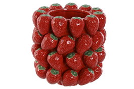 DKD Home Decor Jarron Tropical Rojo Gres 23 x 34 x 23 cm