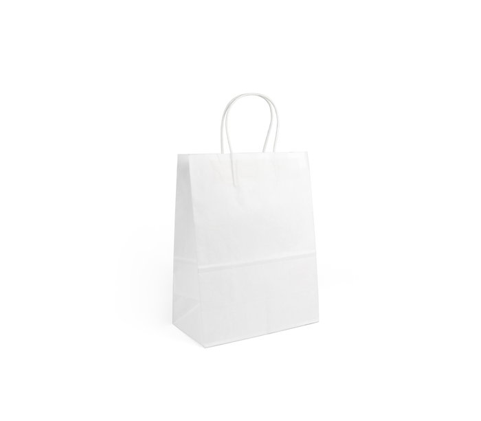 Algon Set 3 Bolsas Papel Blanco 20.6 cm x 11 cm x 27 cm (24 Unidades)