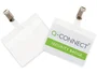 Q-connect Bolsa de plastificar 67x98 mm 125 mc con clip para tarjetas de visita caja de 25 unidades