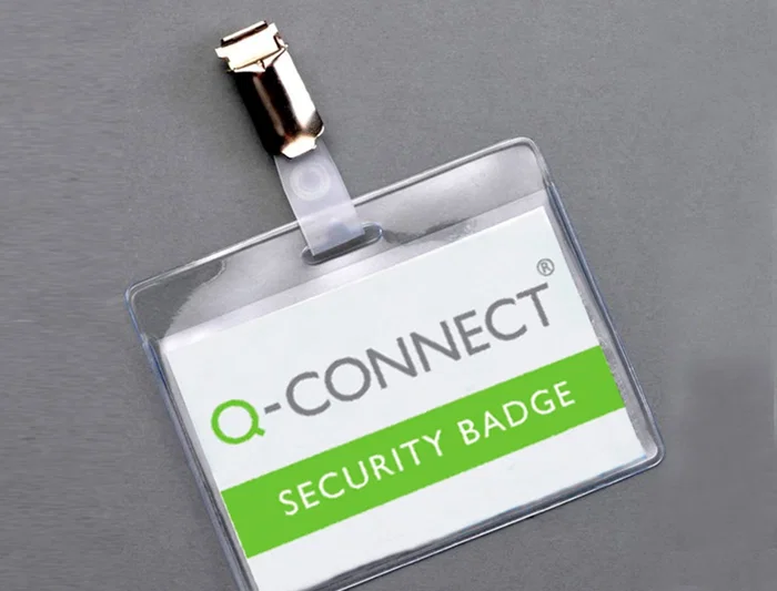 Q-connect Bolsa de plastificar 67x98 mm 125 mc con clip para tarjetas de visita caja de 25 unidades