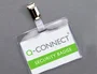 Q-connect Bolsa de plastificar 67x98 mm 125 mc con clip para tarjetas de visita caja de 25 unidades