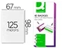 Q-connect Bolsa de plastificar 67x98 mm 125 mc con clip para tarjetas de visita caja de 25 unidades