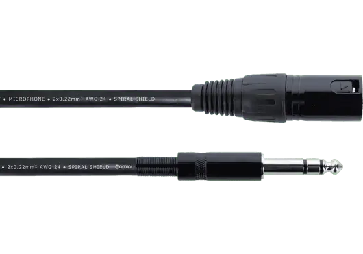 Cordial Cable de Audio Macho XLR / Jack Estéreo - 50 cm