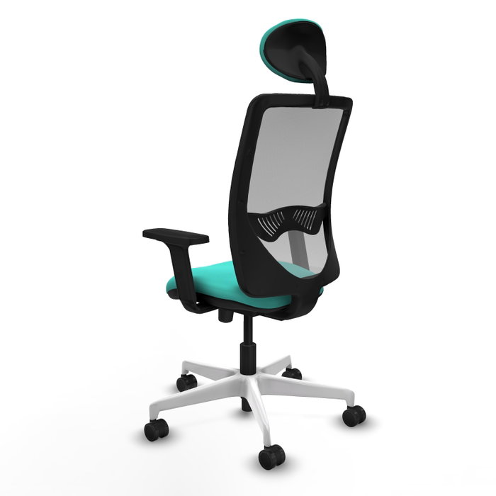 PIQUERAS Y CRESPO Silla de oficina Zulema con mecanismo Sincro/Traslack Turquesa y Gris