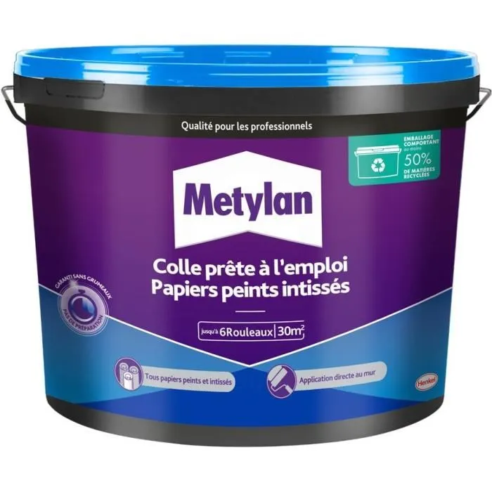 Metylan Pegamento para papel pintado 2958232 No tejido Cubo 4,5 kg Metylan Pegamento para papel pintado 2958232 No tejido Cubo 4,5 kg