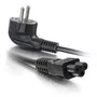 C2G Cable de Alimentación 80607 para Portátil, IEC 60320 C5 a CEE 7/7, 250V 3A, Negro, 2 Metros de Longitud