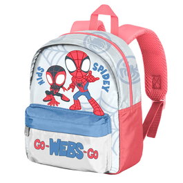 Marvel Spiderman Mochila Joy + Accesorio Spin Gris
