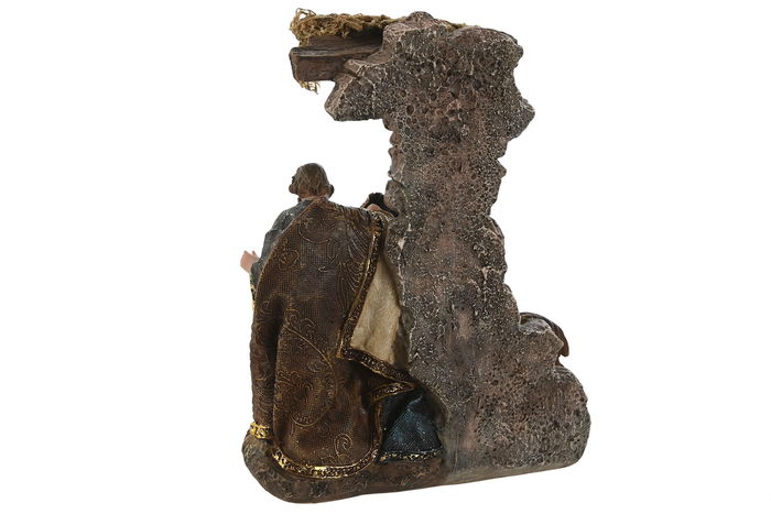 DKD Home Decor Nacimiento Navidad Tradicional Multicolor Resina 8.5 x 20 x 16 cm (4 Unidades)