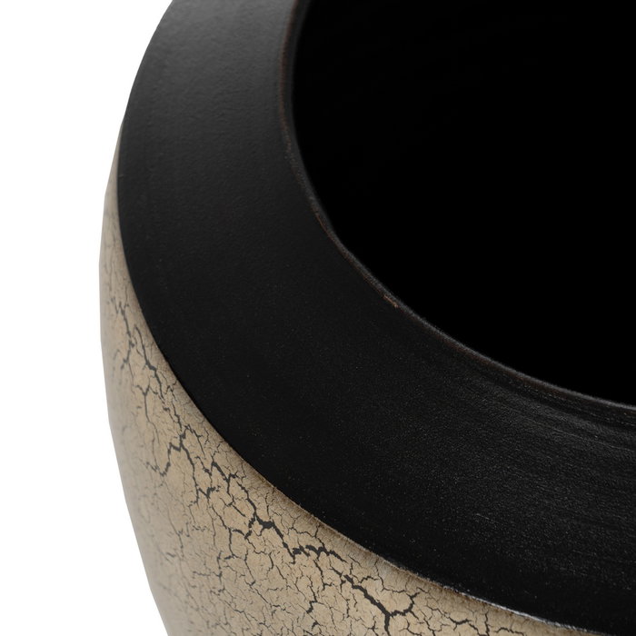 Macetero Craquelado Cerámica Decoración 35 X 35 X 34 cm