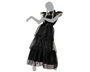 Disfraz Muerta Adulto Mujer Halloween Inspirado en Personaje Gótico - Vestido Largo Negro