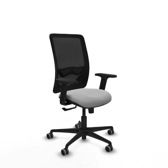 PIQUERAS Y CRESPO Silla de oficina Zulema con mecanismo Sincro, Gris claro y Negro PIQUERAS Y CRESPO Silla de oficina Zulema con mecanismo Sincro, Gris claro y Negro