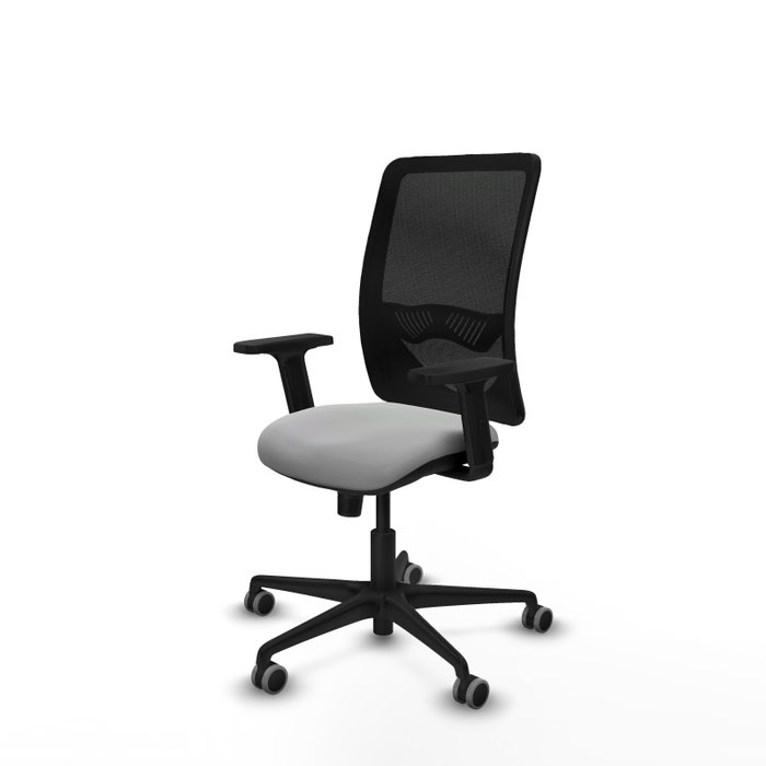 PIQUERAS Y CRESPO Silla de oficina Zulema con mecanismo Sincro, Gris claro y Negro PIQUERAS Y CRESPO Silla de oficina Zulema con mecanismo Sincro, Gris claro y Negro