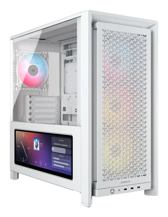 Corsair 4000D LCD RS ARGB Mid-Tower Caja PC, Blanco