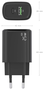 Aisens Cargador de Pared GaN 25W con USB-C y USB-A A110-0912 Negro