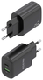 Aisens Cargador de Pared GaN 25W con USB-C y USB-A A110-0912 Negro