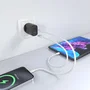 AISENS Cargador GaN 25W con USB-C PD3.0 y USB-A QC3.0, Negro