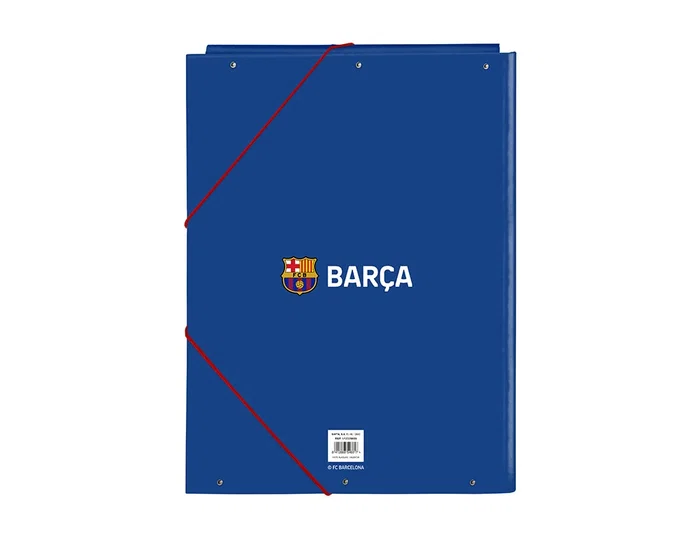 Safta Carpeta de Cartón Folio con Gomas y Solapas F.C. Barcelona 2ª Equipación 23/24