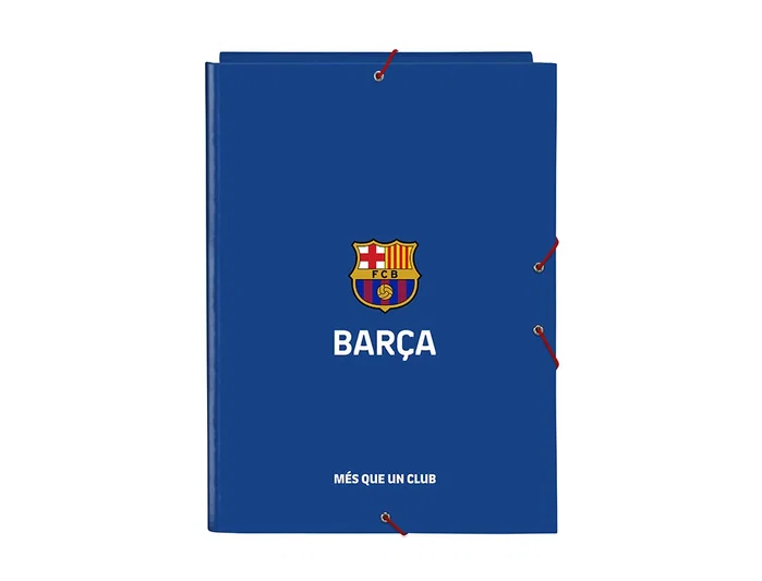 Safta Carpeta de Cartón Folio con Gomas y Solapas F.C. Barcelona 2ª Equipación 23/24