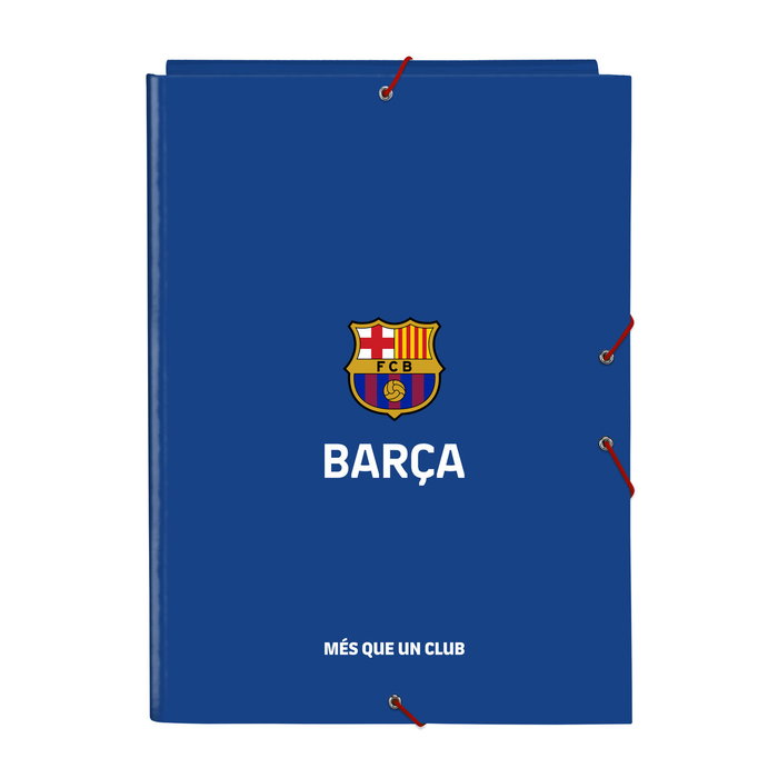 Safta Carpeta de Cartón Folio con Gomas y Solapas F.C. Barcelona 2ª Equipación 23/24