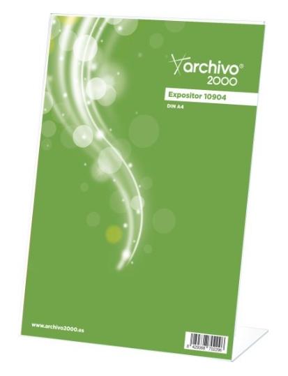 Archivo 2000 Expositor Sobremesa L DIN A4 Vertical 95x210x305 mm Cristal Transparente Archivo 2000 Expositor Sobremesa L DIN A4 Vertical 95x210x305 mm Cristal Transparente