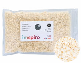 Innspiro Rocalla de vidrio redonda ivory crema 2,3mm 500gr