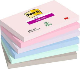 Taco Notas Post-It 655 Super Sticky 76X127 Colores Soulful Pack De 6