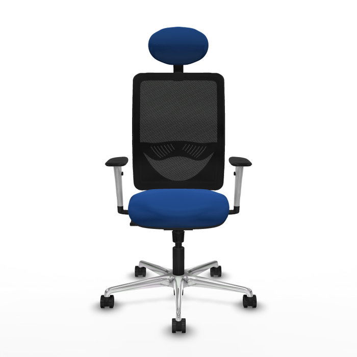 PIQUERAS Y CRESPO Silla de oficina Zulema con mecanismo Sincro, Azul y Negro