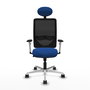 PIQUERAS Y CRESPO Silla de oficina Zulema con mecanismo Sincro, Azul y Negro