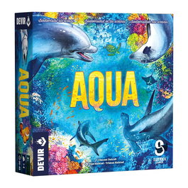 Devir Juego de Mesa AQUA - Estrategia, Colocación de Losetas, Construye Arrecifes de Coral, 1-4 Jugadores, 8+ Años, en Castellano, Portugués y Catalán