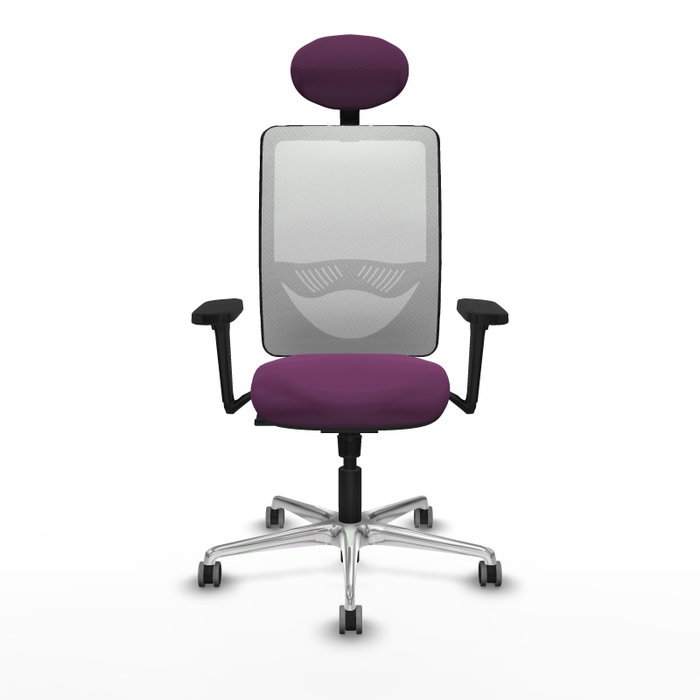 PIQUERAS Y CRESPO Silla de oficina Zulema Morado y Blanco