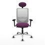 PIQUERAS Y CRESPO Silla de oficina Zulema Morado y Blanco
