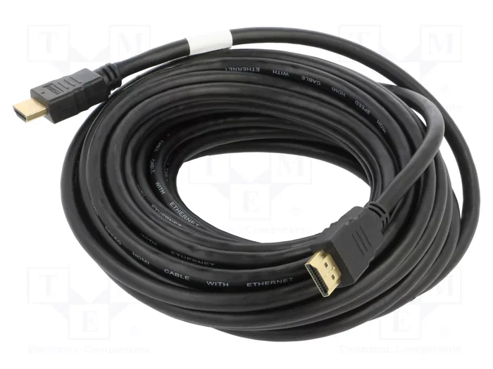 Lanberg Cable HDMI CA-HDMI-10CC-0100-BK de 10 metros, Negro, Macho/Macho
