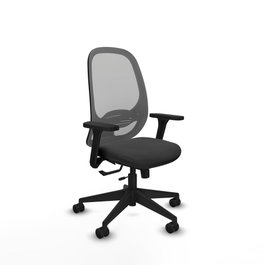 PIQUERAS Y CRESPO Silla de oficina Cilanco con mecanismo Sincro/Traslack, Gris