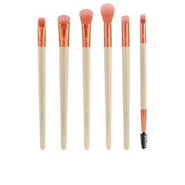 Ecotools Elements Fire Fiery Eyes Lote - Set de 6 Brochas de Maquillaje para Ojos y Cejas, Cruelty Free, Vegano