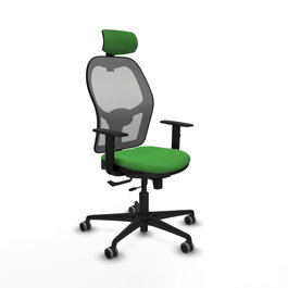 PIQUERAS Y CRESPO Silla de oficina Jorquera con Mecanismo Sincro/Traslack Verde y Gris