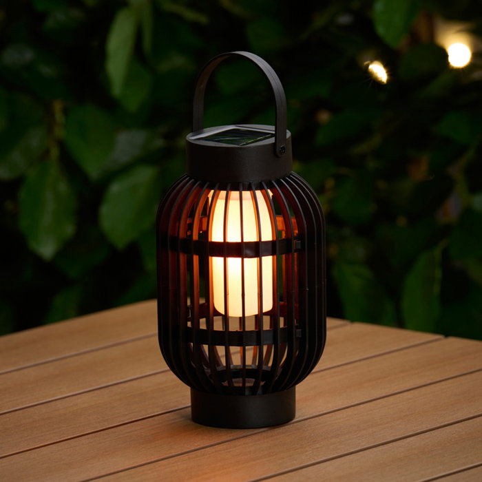 Outfit Farolillo-Antorcha Solar para Exterior con Panel Policristalino, 36 LEDs y Batería Recargable, Altura 72.5 cm, Polipropileno