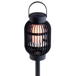 Outfit Farolillo-Antorcha Solar para Exterior con Panel Policristalino, 36 LEDs y Batería Recargable, Altura 72.5 cm, Polipropileno