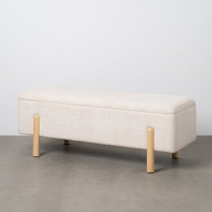 Banco Baúl Crema Dm-Tejido 122 X 42 X 45 cm
