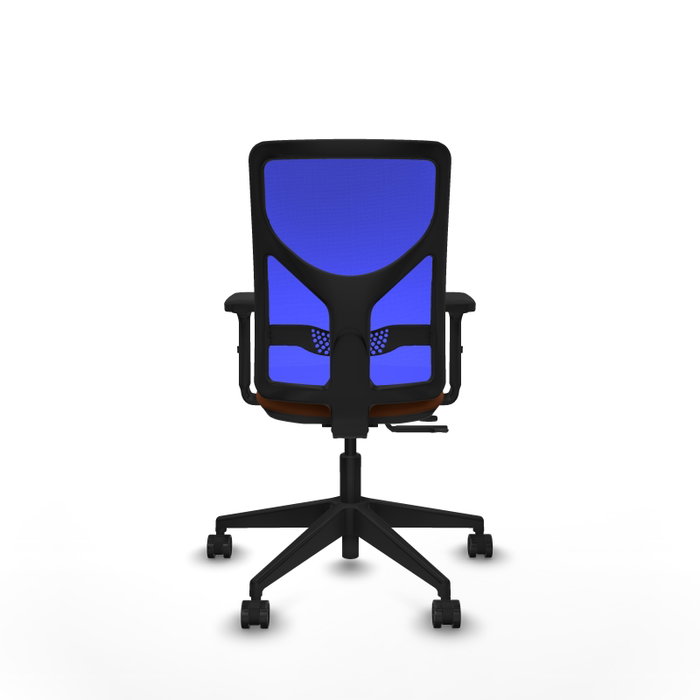 PIQUERAS Y CRESPO Silla de oficina Motilla con mecanismo Sincro/Traslack, Azul y Marrón