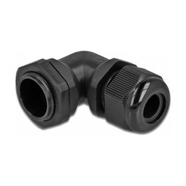 DeLOCK Prensaestopas en ángulo de 90° PG16 negro
