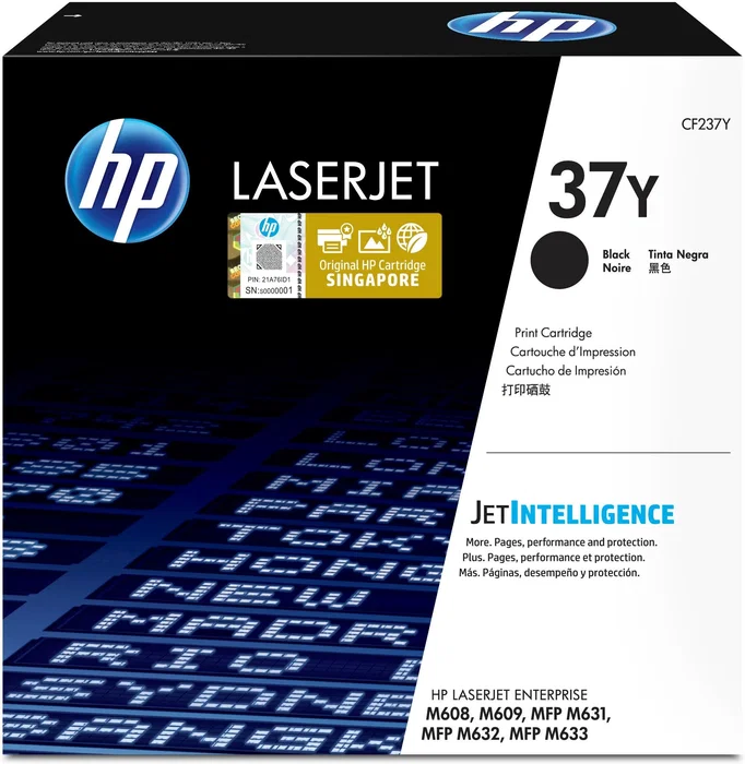 HP Cartucho de Tóner Original 37Y (CF237Y) XL Negro