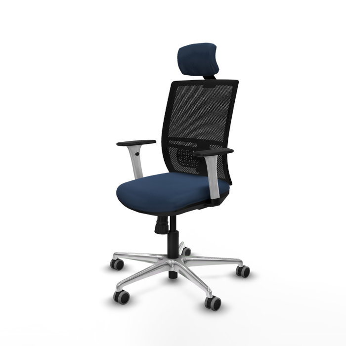 PIQUERAS Y CRESPO Silla de oficina Yunquera mecanismo Sincro Azul marino y Negro PIQUERAS Y CRESPO Silla de oficina Yunquera mecanismo Sincro Azul marino y Negro