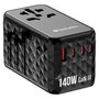Verbatim GaN III Uni.Travel Adaptador 140W Cargador Universal Negro UTA-10 32125