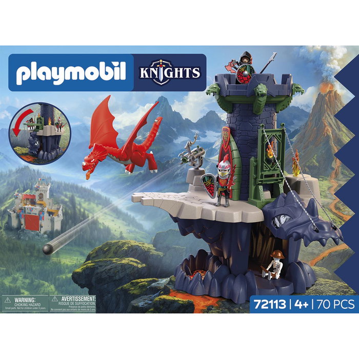 Playmobil Torre de Caballeros Dragón 72113 - Juego de Construcción en Español, +4 años