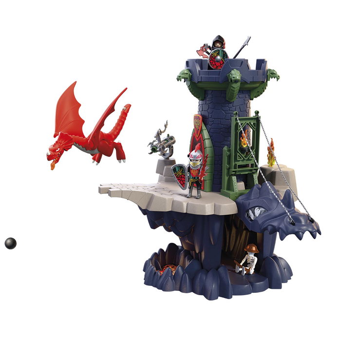 Playmobil Torre de Caballeros Dragón 72113 - Juego de Construcción en Español, +4 años