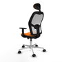 PIQUERAS Y CRESPO Silla de oficina Jorquera Naranja y Blanco