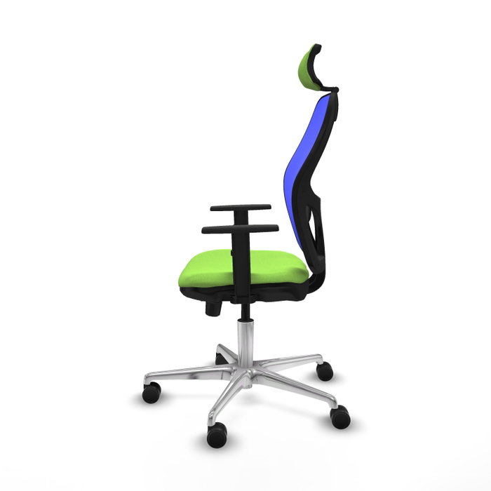PIQUERAS Y CRESPO Silla de oficina Jorquera Sincro/Traslack Pistacho y Azul