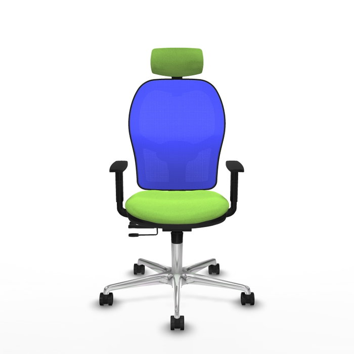 PIQUERAS Y CRESPO Silla de oficina Jorquera Sincro/Traslack Pistacho y Azul